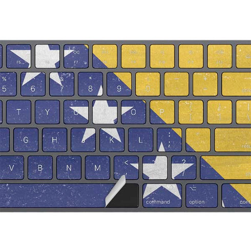 Bosnia and Herzegovina Flag Distressed Magic Keyboard with Numeric Keypad Skin